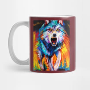 Wolf Wildlife t-shirt, The King of the Forest tee, wildlife shirt, Art wolf shirt Mug